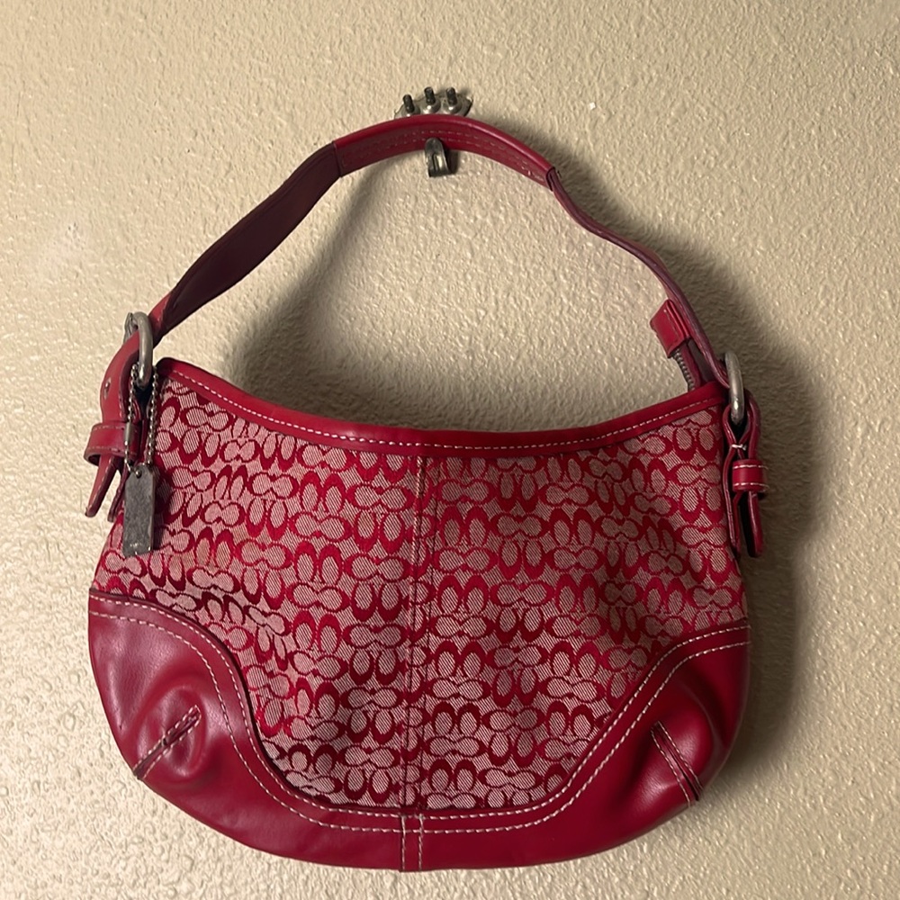 Burgundy Vintage Coach Purse